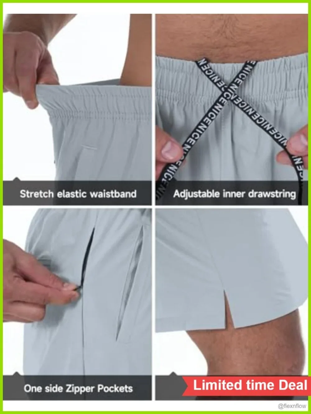 2 Pack Mens Athletic Workout Shorts 7